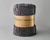 Plaids Cocooning - fleece deken - plaid - Matelot Gris Anthracite- Superzachte fleece - 200 cm x 150 cm