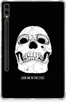 Tablet Hoes Geschikt voor Samsung Galaxy Tab S9 Plus Mobiel Case Skull Eyes met transparant zijkanten