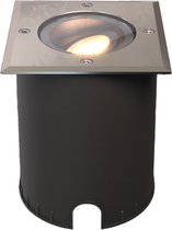 HOFTRONIC - Cody LED Grondspot XL - Vierkant - Dimbaar en kantelbaar - IP67 Waterdicht - RVS - GU10 4.5W 345 Lumen - 2700K Warm wit licht - Geschikt voor tuin, oprit en pad
