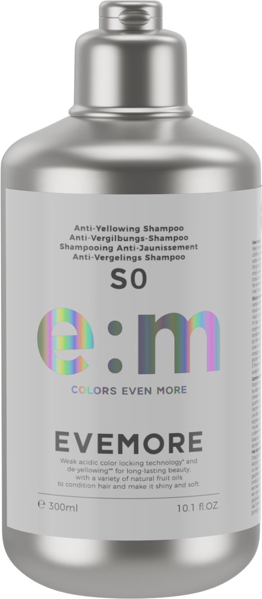EVEMORE Anti-Yellowing Shampoo - No Yellow - Anti Yellow - Anti-Geel Shampoo 300ml