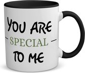 Akyol - you are special koffiemok - theemok - zwart - Liefde - speciaal iemand - valentijnsdag - verjaardagscadeau - cadeau voor vriendin/vriend - 350 ML inhoud