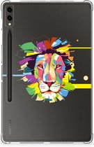 Tablet BackCover Geschikt voor Samsung Galaxy Tab S9 Plus Siliconen Hoesje Super als Cadeautjes voor Jongens Lion Color met doorzichte zijkanten