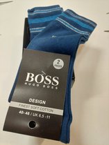 Hugo Boss 2 paar sokken blauw met streep 40/46