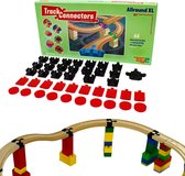 Pièces de voie de train Composants de la voie ferrée Allround XL - Voie de train en bois - Pour LEGO DUPLO ©, BRIO©, IKEA