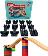 Composants de la voie ferrée Track Connectors Builder Set Petites pièces de voie de train - Voie de train en bois - Pour LEGO DUPLO ©, BRIO©, IKEA