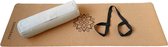 Ensemble Samarali Yin Yoga – Classic (Château Grijs )| Tapis de yoga en liège| Support de yoga| Balle de massage en liège| Sangle de transport| Fabriqué de manière éthique à partir de matériaux naturels