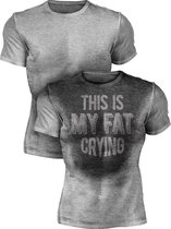 Motiverend Training Workout T-Shirt | Zweet geactiveerd | This is My Fat Crying | XL