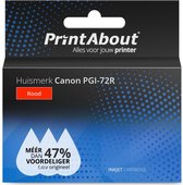 PrintAbout huismerk Inktcartridge PGI-72R Rood geschikt voor Canon