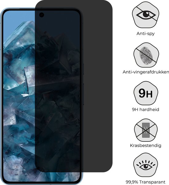 Protecteur d'écran Google Pixel 8 Pro en Glas trempé à couverture complète - Protecteur d'écran Google Pixel 8 Pro en Tempered Glass de confidentialité