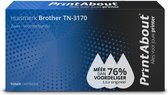 PrintAbout - Alternatief voor de Brother TN-3170 / Zwart 2 Pack