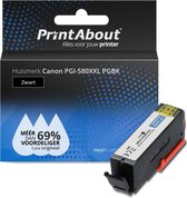 PrintAbout huismerk Inktcartridge PGI-580XXL PGBK Zwart Extra hoge capaciteit geschikt voor Canon