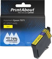 PrintAbout huismerk Inktcartridge T071 (C13T071440) Geel geschikt voor Epson