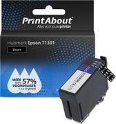 PrintAbout huismerk Inktcartridge T1301 Zwart geschikt voor Epson