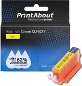 PrintAbout huismerk Inktcartridge CLI-521Y Geel geschikt voor Canon
