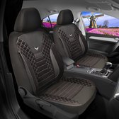 Autostoelhoezen voor Audi E-Tron GE 2018 in pasvorm, set van 2 stuks Bestuurder 1 + 1 passagierszijde PS - serie - PS708 - Zwart/witte naad