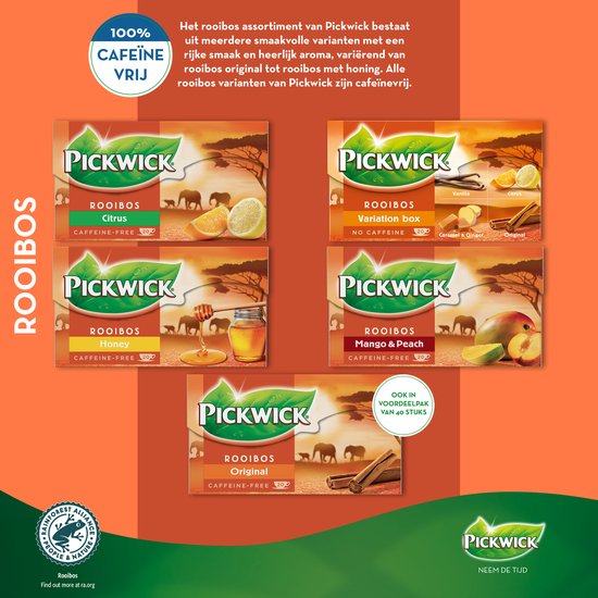 Pickwick Original Rooibos Thee Voordeelverpakking - 6 x 40 theezakjes