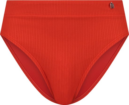 Beachlife Fiery Red high waist bikinibroekje