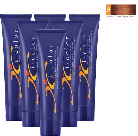 ISO i color Permanent Conditioning Crème Color 60ml 7GC (7.34) Medium ...
