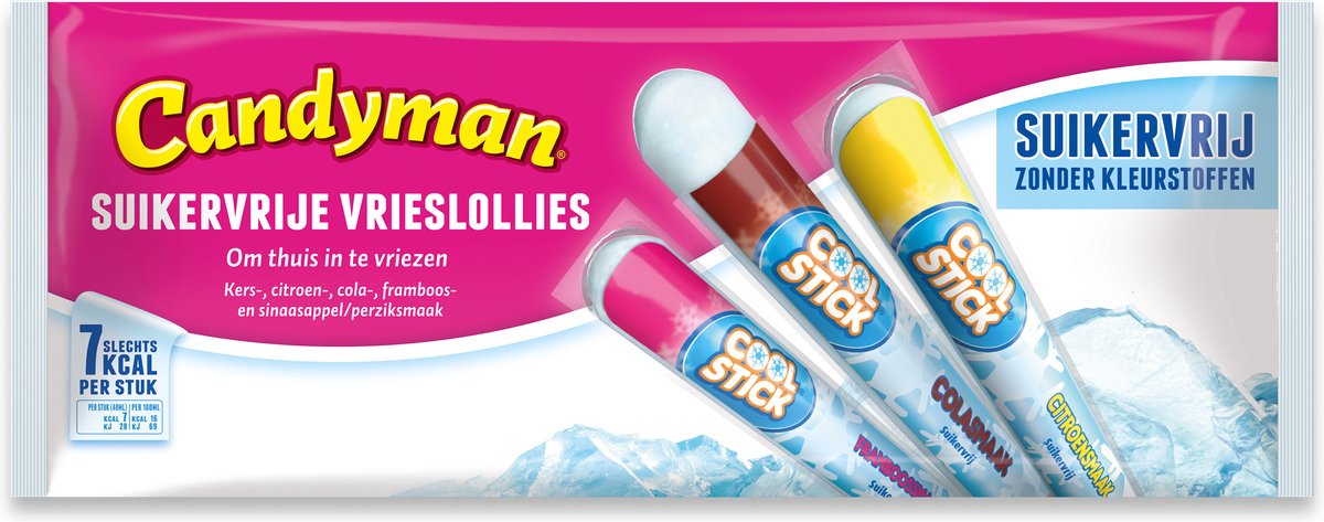 Candyman Suikervrije Vrieslollies - 40ml - 16 x 15 stuks