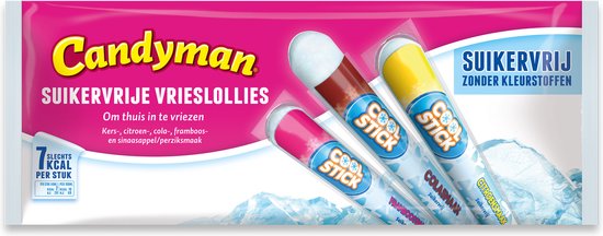 Candyman Suikervrije Vrieslollies 40ml (16x15st)