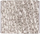 Badmat Urdu taupe, douchemat met modern gemêleerd effect, badmat in zware kwaliteit, absoluut pluisvrij, hoge vochtopname, sneldrogend, wasbaar, antislip, 55 × 65 cm