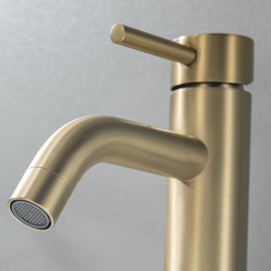 LOMAZOO Robinet pour lavabo Goud - Robinet pour lavabo Gold - Mitigeur [MIDAS]