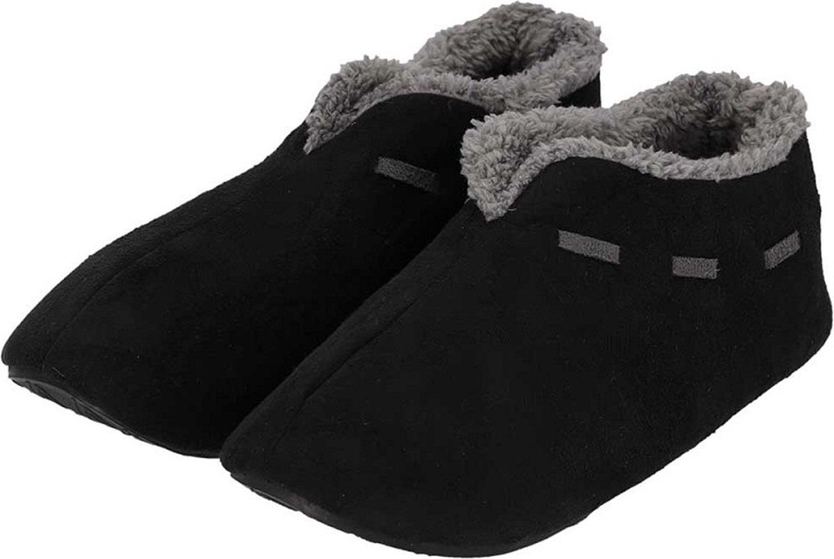 Apollo Spaanse Slof Heren - Zwarte Pantoffels - Maat 43/44 - Zool met grip - Warme Zachte Voering