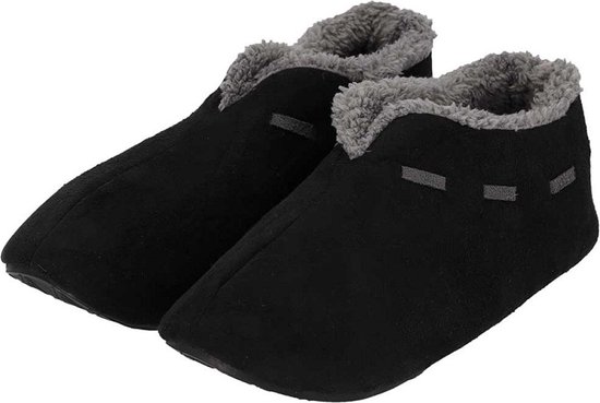 Apollo Spaanse Slof Heren - Zwarte Pantoffels - Maat 43/44 - Zool met grip - Warme Zachte Voering