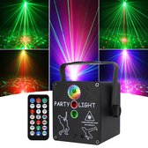 YPE® Discolamp - Party Lights - Disco licht - Party Laser - Mini LED & Laser party lamp - Lasers, LED's en Stroboscoop effect - Afstand bestuurbaar en Geluid gestuurd