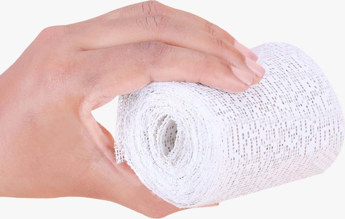 Navaris Plaster Cast Bandage Kit - Skin Friendly Plaster Of Paris Bandages For Art, Crafts, Modelling, Moulds - Set Of 8 Rolls - 15 Cm X 3 M - View #10
