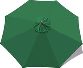 SMLJFO Replacement 8 Rib Parasol Canopy, 3 m Market Table Umbrella, UV Protection, Replacement Fabric, Green