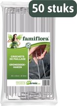 Crochets pour tapis de sol Famiflora - épingles Ø3mm - 30x10x30cm - 50 pièces