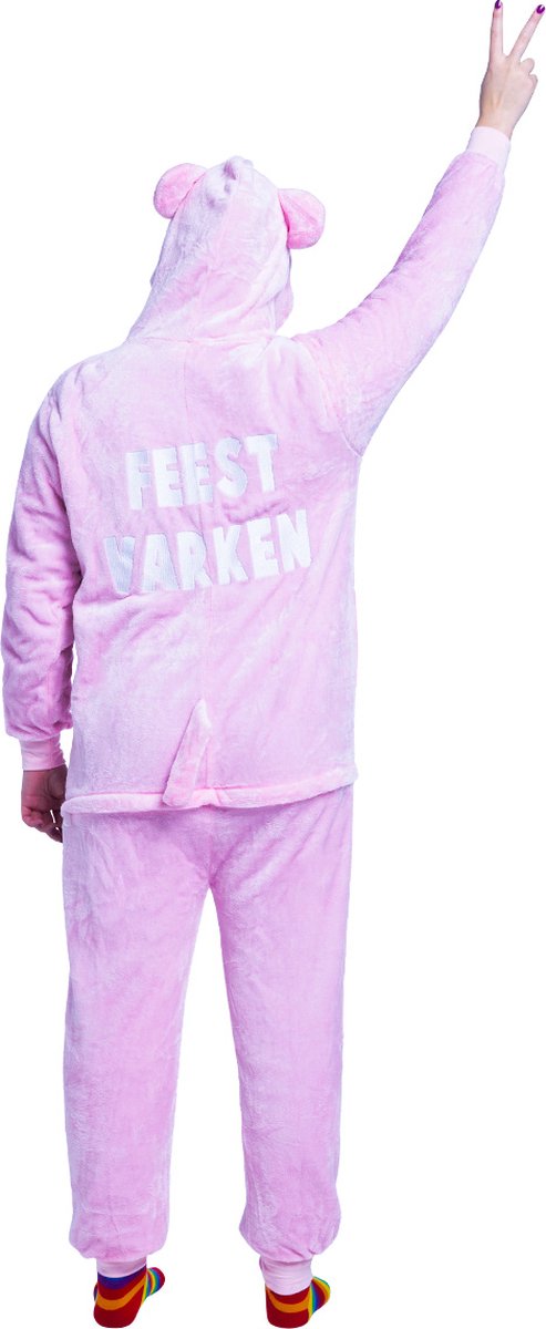Varken onesie - Dieren onesie - Verkleedkleding - Feestvarken - XL/XXL