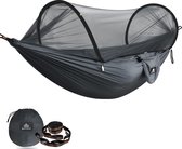 Ultra-Light Reis-camping hangmat muggennet hangmat | 300 kg draagkracht, ademend sneldrogend parachutenylon | 2 premium karabijnhaken, 2 nylon lussen inclusief