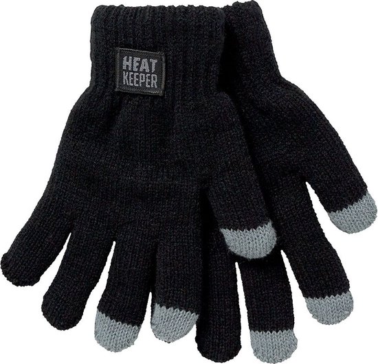Heat Keeper Thermo kinderhandschoen met i-touch zwart - 9/12 jaar - HEAT KEEPER