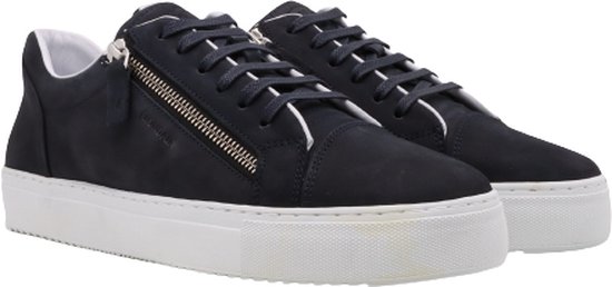 Fermeture éclair basse - Blauw taille 44 | Banal | Hommes baskets | Cuir nubuck