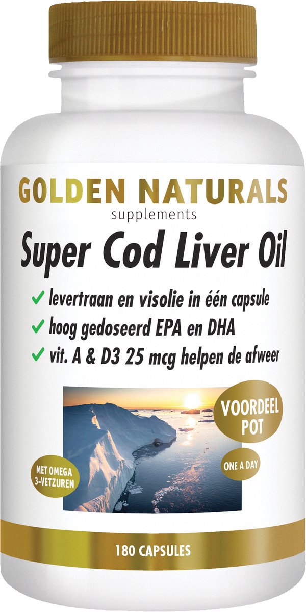 Goedkoopste Golden Naturals Super Cod Liver Oil (180 softgel capsules