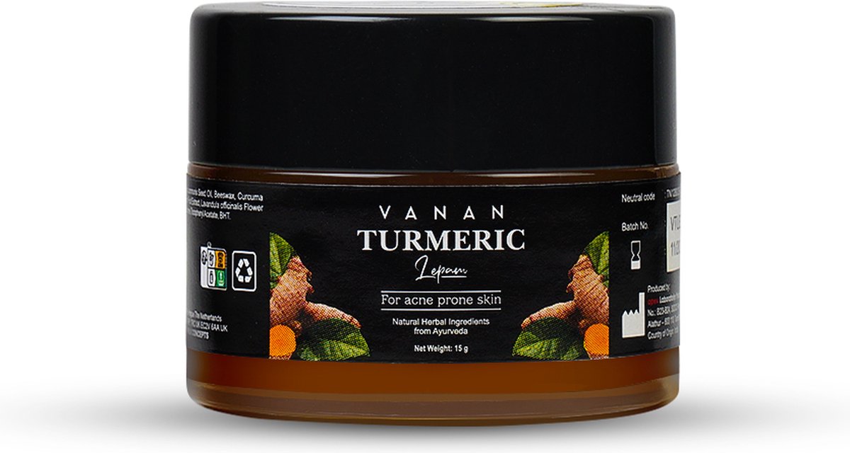 Vanan Turmeric Lepam - Spot treatment behandeling voor acné en puistjes - met Kurkuma - Ayurveda