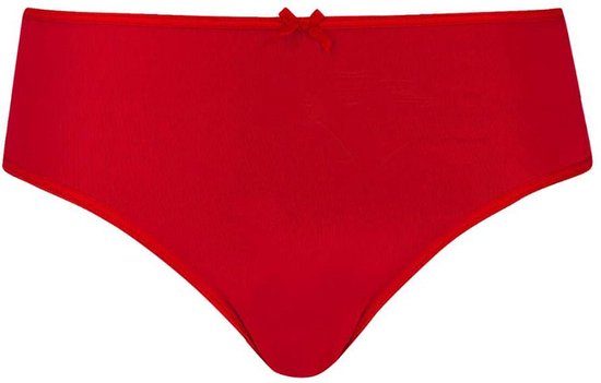 RJ Bodywear Pure Color dames maxi string - donkerrood - Maat: XXL