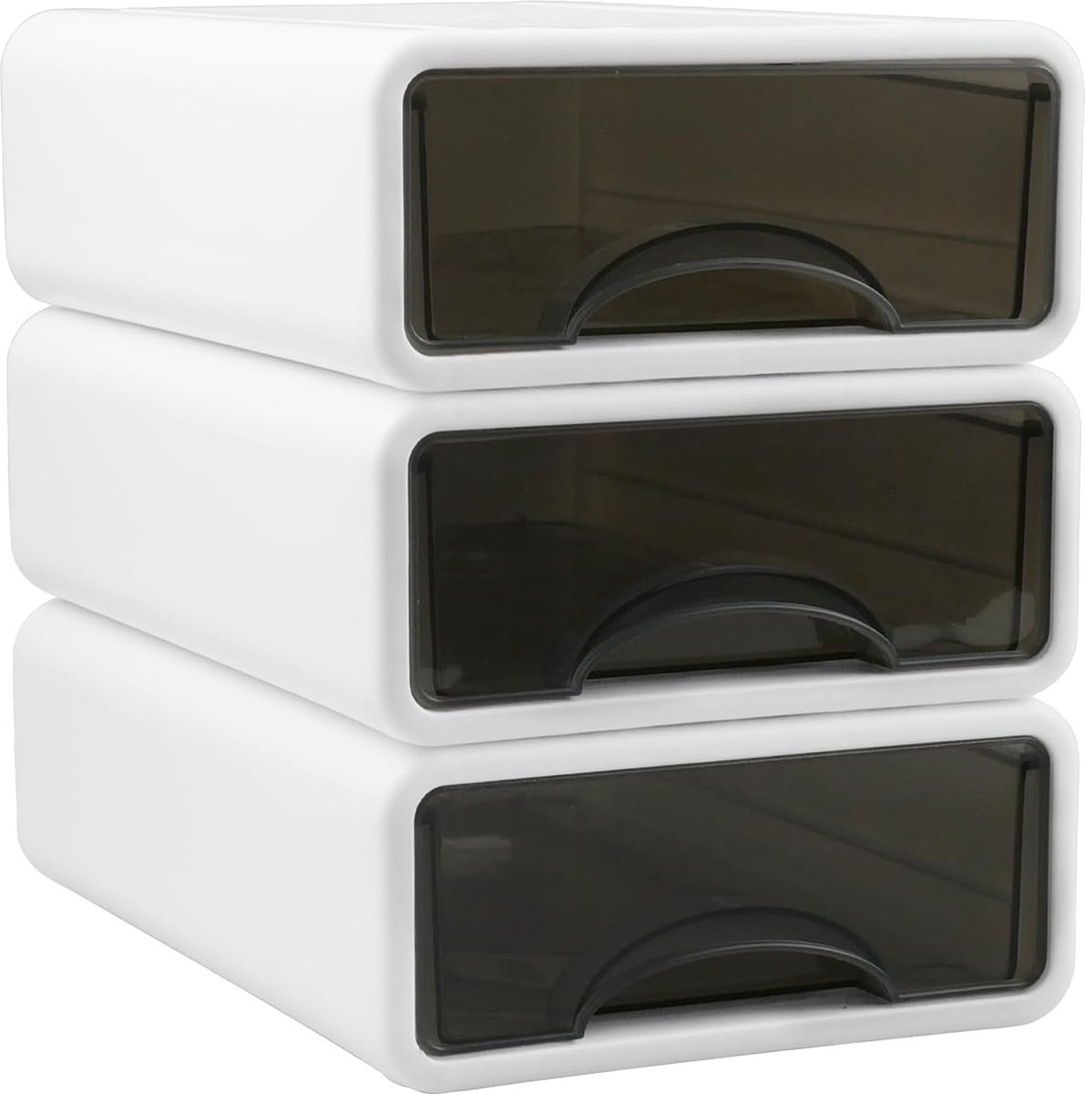 Set van 3 ladeboxen bureauorganizer met laden organizer met laden bureauladebox voor kaptafel cosmetica badkamer bureau kantoor (wit)