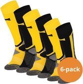 Chaussettes de Snowboard Xtreme - Multi Yellow - Taille 42/45 6 paires de chaussettes de Snowboard - Talon, Mollet et Tibia renforcés - Extra Ventilées - Bout sans couture