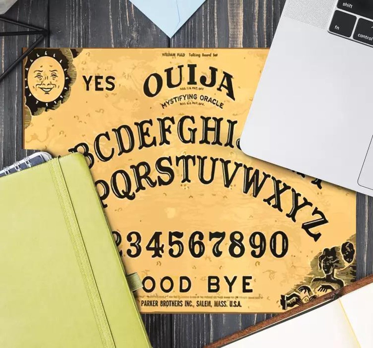 ouija muismat ghost hunting spooky comupter laptop