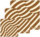 Broodnodig® - Bijenwas Wraps - 3-pack - Bijenwas Doeken - Beeswax wraps - Bijenwas vellen - Bijenwasdoek - Herbruikbaar boterhamzakje - Chocolate Matrix