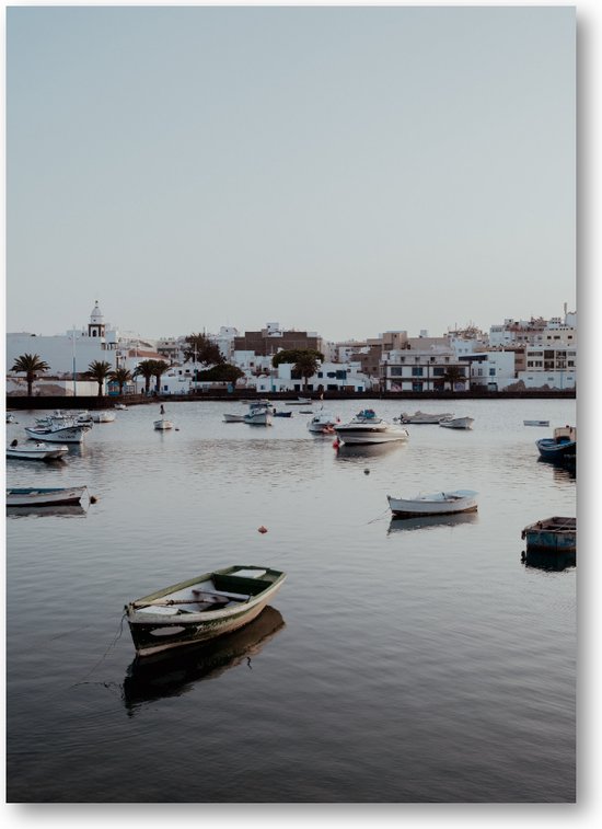 Dorpse Rust op Lanzarote - Kalmte aan de Kust - Foto op Dibond 50x70