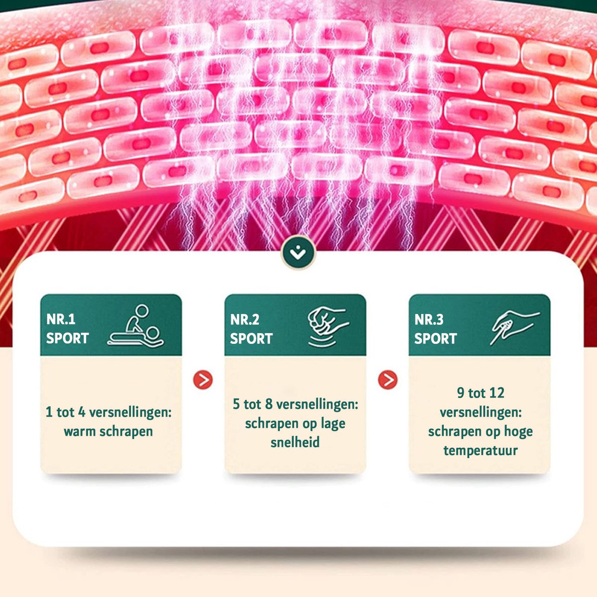 Afbeelding 2 van Elektrische Cellulite Massage Apparaat - 12 Standen - Gua Sha - Full Body - Vacuüm - Cupping - Ontspanning -Groen