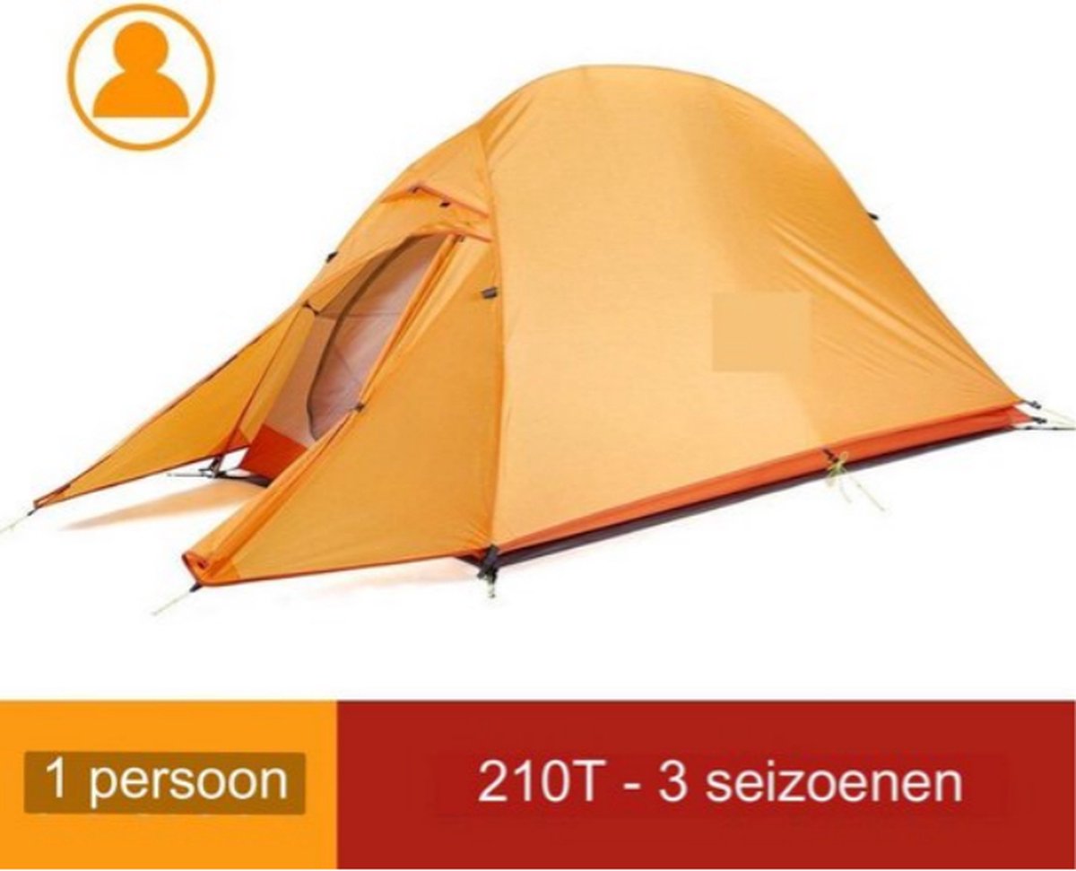 Velox Cloud Up Tent - 100% Waterdicht - Lichtgewicht - Kamperen - 1 Persoon - Oranje
