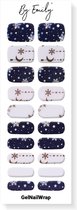 By Emily® Gel Nail Wraps & Gellak Stickers - Twinkling Snowdance - Nagelstickers - Gel Nagel Folie - DIY Manicure - Langhoudende Nail Art - UV LED Lamp Vereist - Trendy Designs - SpringNails - Nagels Inspiratie - Veilig voor Nagels - 20 Stickers