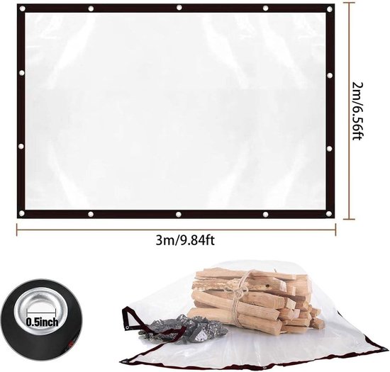 Bâche Imperméable Transparente avec Oeillets, Plusieurs tailles, Housse De  Protection Pour Jardin - 300 × 400 cm