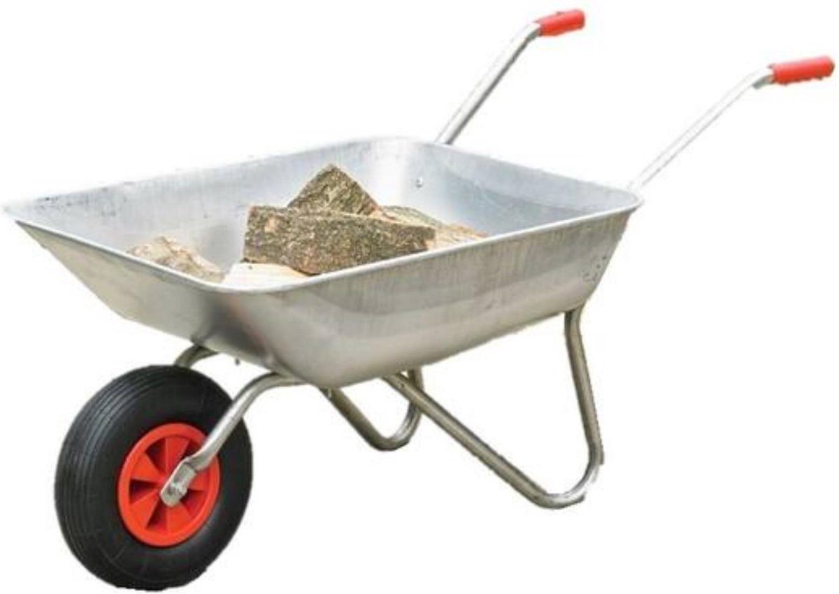 Benson 65L Gegalvaniseerde Kruiwagen: Sterk & Compact