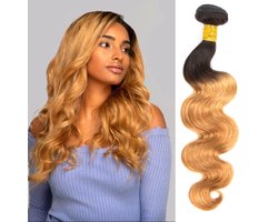 Braziliaanse Remy weave - 18 inch - golf haar extensions kleur 1b/27- 1stuk human hair body weave